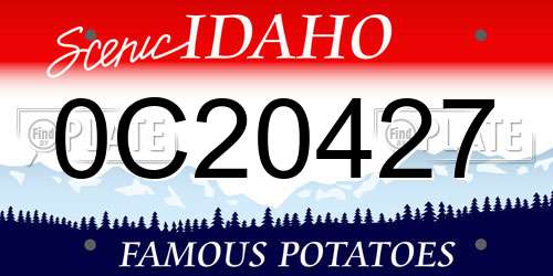 0C20427 Idaho License Plate