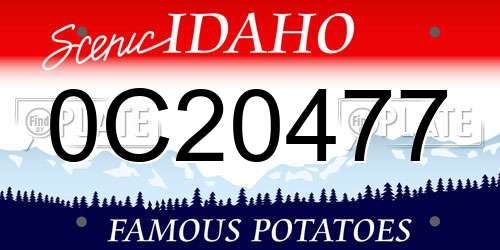 0C20477 Idaho License Plate