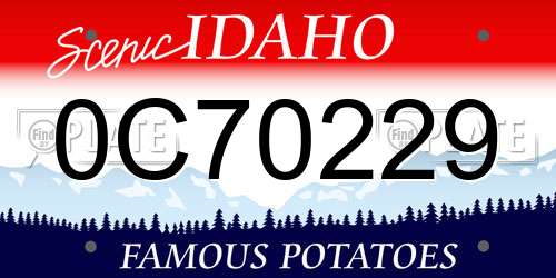0C70229 Idaho License Plate