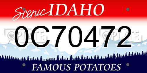 0C70472 Idaho License Plate