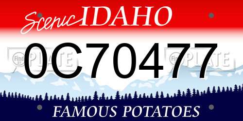 0C70477 Idaho License Plate
