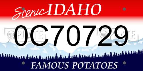 0C70729 Idaho License Plate
