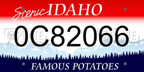 0C82066 Idaho License Plate