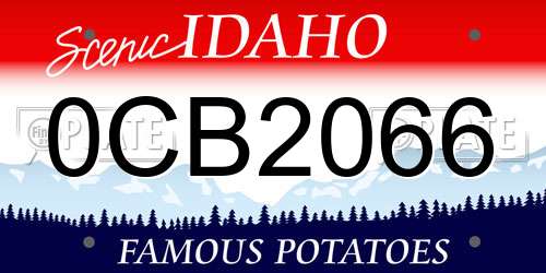 0CB2066 Idaho License Plate