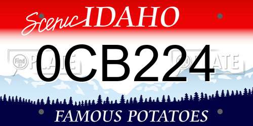 0CB224 Idaho License Plate
