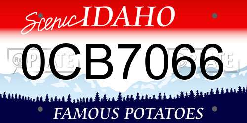 0CB7066 Idaho License Plate