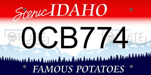 0CB774 Idaho License Plate