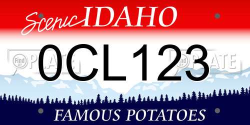 0CL123 Idaho License Plate