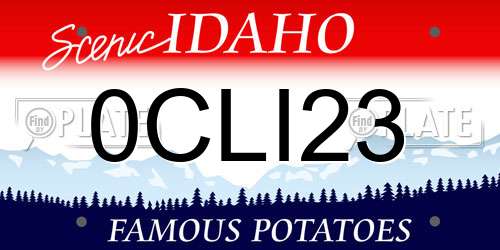 0CLI23 Idaho License Plate