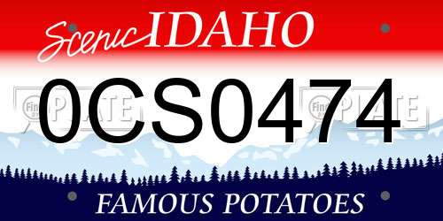 0CS0474 Idaho License Plate
