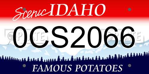 0CS2066 Idaho License Plate