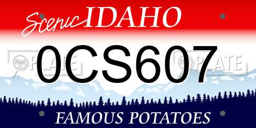 0CS607 Idaho License Plate