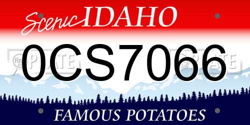 0CS7066 Idaho License Plate