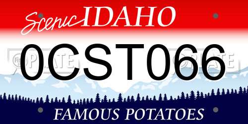 0CST066 Idaho License Plate