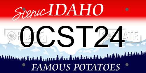 0CST24 Idaho License Plate