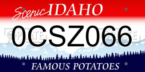 0CSZ066 Idaho License Plate