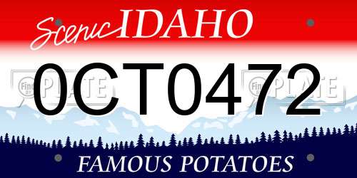 0CT0472 Idaho License Plate