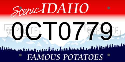 0CT0779 Idaho License Plate