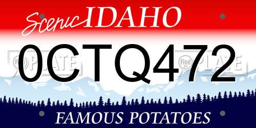 0CTQ472 Idaho License Plate