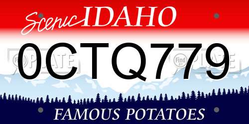 0CTQ779 Idaho License Plate