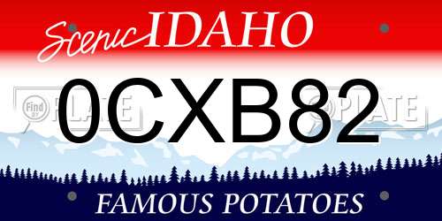 0CXB82 Idaho License Plate