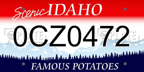 0CZ0472 Idaho License Plate