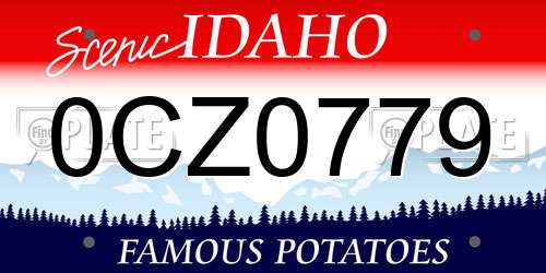 0CZ0779 Idaho License Plate