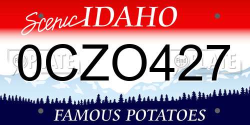 0CZO427 Idaho License Plate