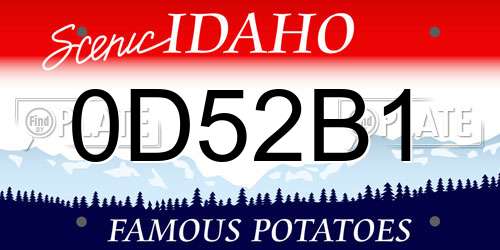 0D52B1 Idaho License Plate