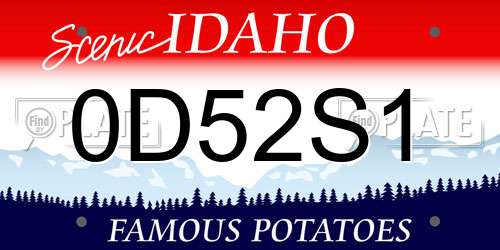 0D52S1 Idaho License Plate
