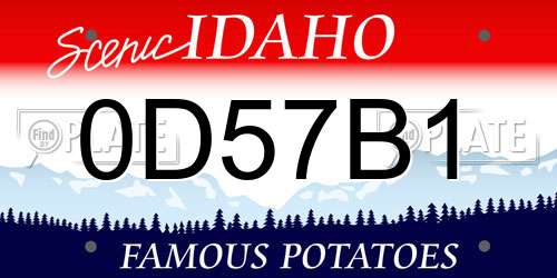 0D57B1 Idaho License Plate