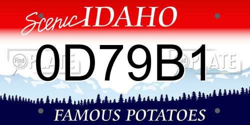 0D79B1 Idaho License Plate