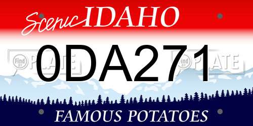0DA271 Idaho License Plate