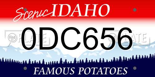 0DC656 Idaho License Plate