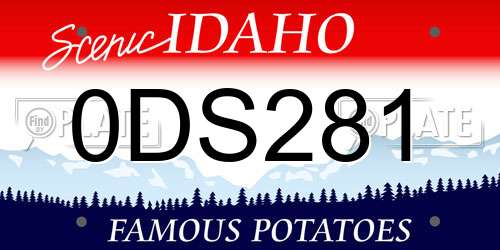 0DS281 Idaho License Plate