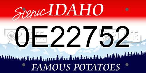 0E22752 Idaho License Plate
