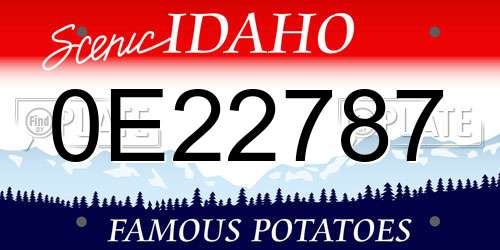 0E22787 Idaho License Plate