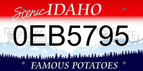 0EB5795 Idaho License Plate