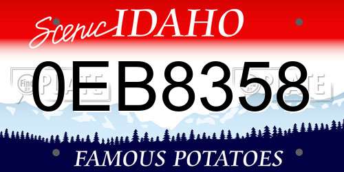 0EB8358 Idaho License Plate
