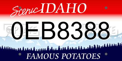0EB8388 Idaho License Plate