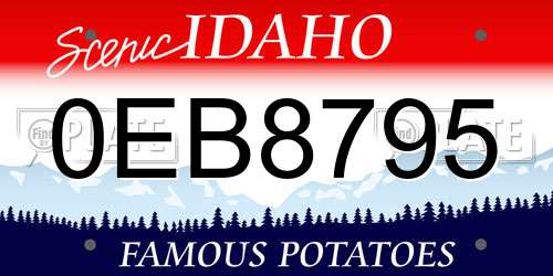 0EB8795 Idaho License Plate