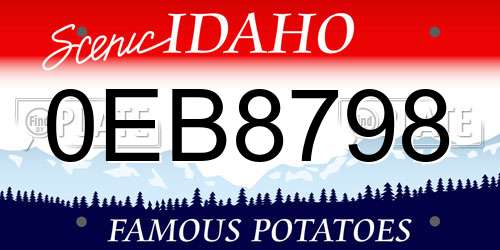 0EB8798 Idaho License Plate