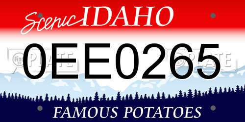 0EE0265 Idaho License Plate