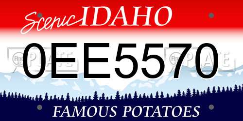 0EE5570 Idaho License Plate