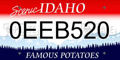 0EEB520 Idaho License Plate