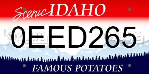 0EED265 Idaho License Plate