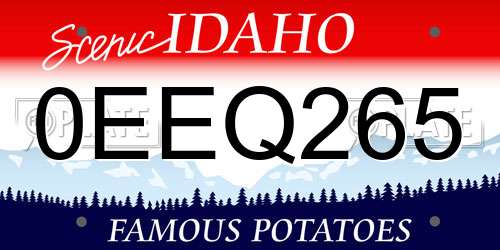 0EEQ265 Idaho License Plate