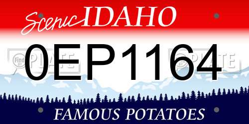 0EP1164 Idaho License Plate