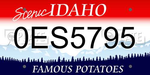 0ES5795 Idaho License Plate