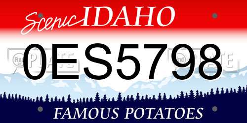 0ES5798 Idaho License Plate